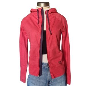 Oakley Women's red hoodie jacket with thumb hole size S